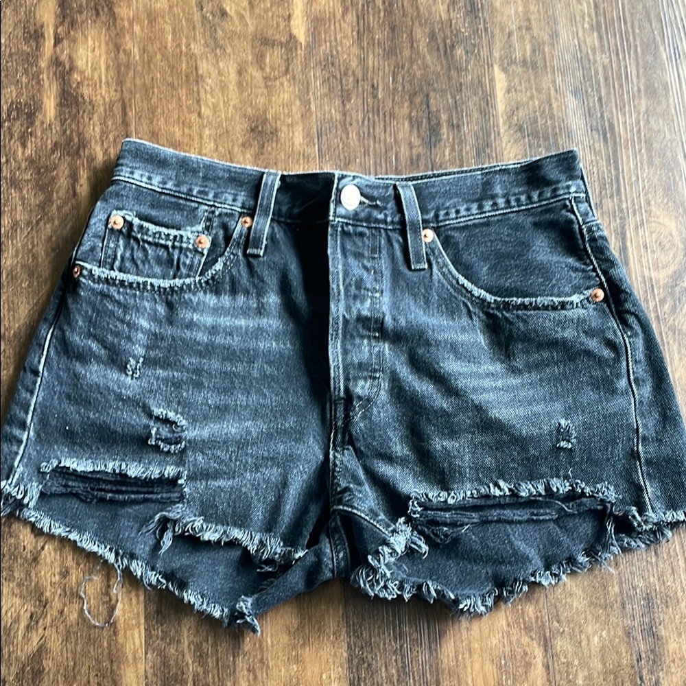Levi's 501 Black Jean Shorts